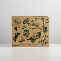 Коробка подарочная складная, упаковка, &laquo;Крафт&raquo;, 31 х 25.5 х 16 см