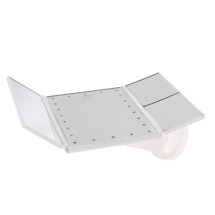 Зеркало Luazon KZ-07, подсветка, 30&times;18&times;7 см, 22 диода, 4хААА, (не в комплекте), белое