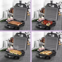 Бутербродница Kitfort КТ-3663, 1400 Вт, антипригарное покрытие, чёрная Бутербродница Kitfort КТ-3663, 1400 Вт, антипригарное покрытие, чёрная