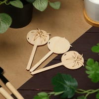 Таблички садовые для маркировки, 12 см, набор 8 шт., дерево, &laquo;Помидор&raquo;, Greengo