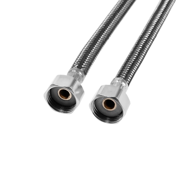 Подводка гибкая для смесителя ZEIN, фибро-нейлон, 1/2 Подводка гибкая для смесителя ZEIN, фибро-нейлон, 1/2", М10, 60 см, набор 2 шт, черная