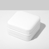 Органайзер для хранения украшений «Шкатулка портативная», 10,5×10,5×5 см, цвет белый Органайзер для хранения украшений «Шкатулка портативная», 10,5×10,5×5 см, цвет белый