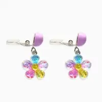 Серьги-клипсы детские Выбражулька &laquo;Цветок&raquo;, сияющие, цветные