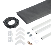 Москитная сетка на окна ТУНДРА для сам. сборки, до 2 м, сетка 1.2&times;1.4 м, профиль 2&times;2 м, белый