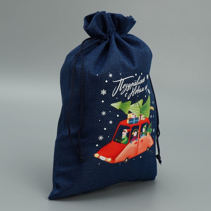 Мешок с термонаклейкой &laquo;Поздравляю&raquo;, 20 х 30 см +/- 1.5 см, Новый год