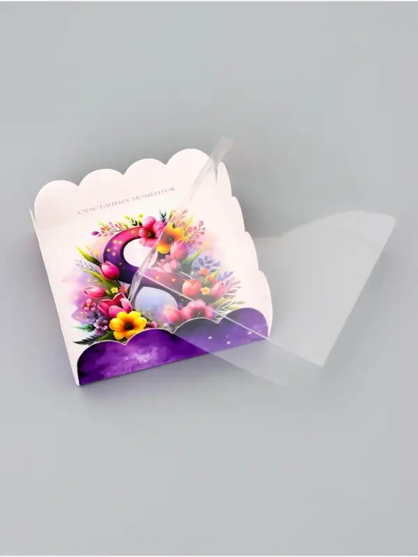 Коробка для печенья, &laquo; 8 марта&raquo;, 9&times;9&times;3 см