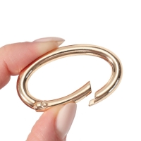 Овал-карабин, 4,8 × 2,9 см / 38 × 5 мм, 5 шт, цвет золотой Овал-карабин, 4,8 × 2,9 см / 38 × 5 мм, 5 шт, цвет золотой