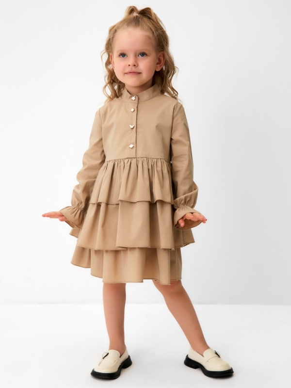 Платье для девочки MINAKU цвет бежевый, рост 98 см Платье для девочки MINAKU цвет бежевый, рост 98 см