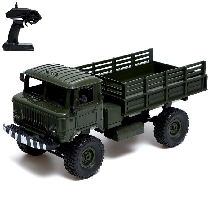 Грузовик радиоуправляемый &laquo;Газон&raquo;, полный привод 4WD, работает от аккумулятора, цвет зелёный