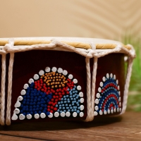 Сувенирный музыкальный инструмент "Бубен" 22х22х8 см МИКС