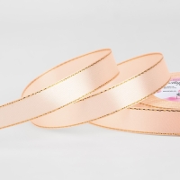 Лента атласная &laquo;Золотые нити&raquo;, 15 мм &times; 23 &plusmn; 1 м, цвет нежно-персиковый №007