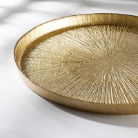 Блюдо сервировочное &laquo;Кувшинка&raquo;, d=28 см, цвет золотой