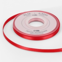 Лента атласная двухсторонняя №0250 6мм*25±1м алый TR Лента атласная двухсторонняя №0250 6мм*25±1м алый TR