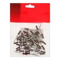 Заклёпки ТУНДРА krep, вытяжные, алюминий-сталь, 4&times;10 мм, красное вино, 50 шт.