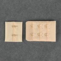 Застёжка для бюстгальтера, 3 ряда 2 крючка, 3,3 &times; 2,8 см, 3,3 &times; 5 см, 10 шт, цвет бежевый