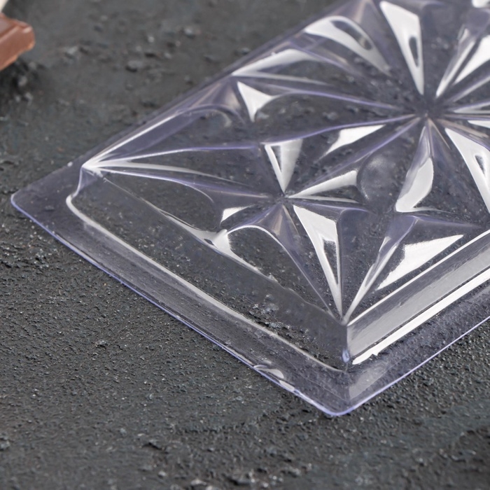 Форма для шоколада &laquo;Цветы&raquo;, пластик, 20,5&times;10,5&times;1,5 см, прозрачная