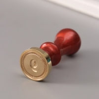 Печать для сургуча с пластиковой ручкой "Классика цифра 9" 2,5х2,5х6,3 см