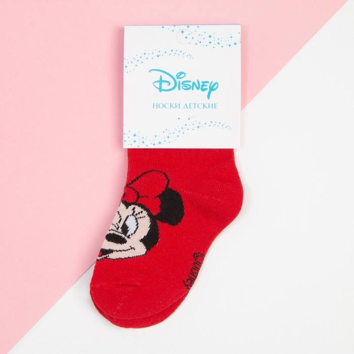 Носки для девочки &laquo;Минни Маус&raquo;, DISNEY, 14-16 см, цвет красный