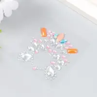 Наклейка пластик стразы "Украшение. Вспышка" МИКС 5,5х5,9 см