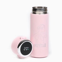 Термокружка, 420 мл, Simple "Мечтай", сохраняет тепло 8 ч, термометр