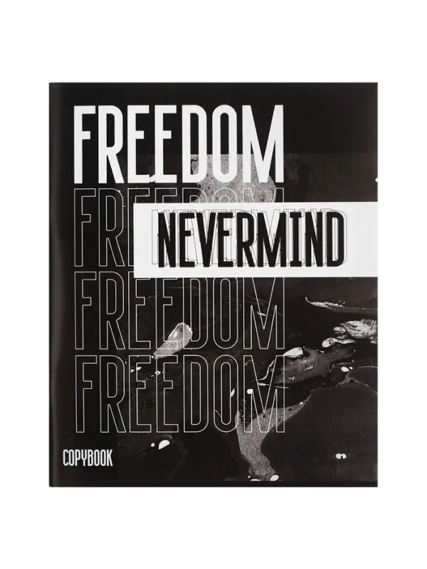 Тетрадь 48 листов в клетку, Calligrata Black and white, обложка мелованная бумага, серые листы, МИКС