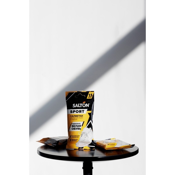 Влажные салфетки Salton Sport для очищения белой обуви и подошв 15 шт Влажные салфетки Salton Sport для очищения белой обуви и подошв 15 шт