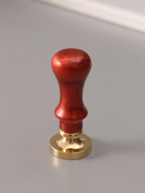 Печать для сургуча с пластиковой ручкой "Венок с буквой A" 2,5х2,5х6,3 см