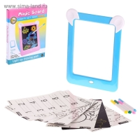 Планшет для рисования 3D &laquo;Зайка&raquo;, с ручками и карточками, цвет МИКС