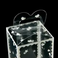 Складная прозрачная коробка из PVC, для упаковки подарков, &laquo;Сердце&raquo;, 6&times;6&times;10 см