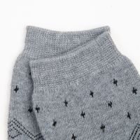 Носки женские махровые, цвет серый/чёрный, размер 23-25