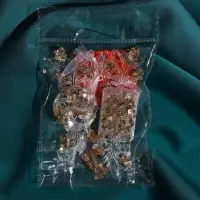 Украшение ёлочное "Праздник" (набор 2 шт) 10,5х4 см, прозрачно-золотой