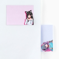 Стикеры с липким слоем &laquo;Аниме девочка&raquo;, 3 шт, 30 л