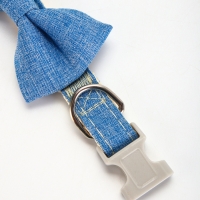 Ошейник "Джентельмен жакардовый", 40 х 1,5 см, синий Ошейник "Джентельмен жакардовый", 40 х 1,5 см, синий