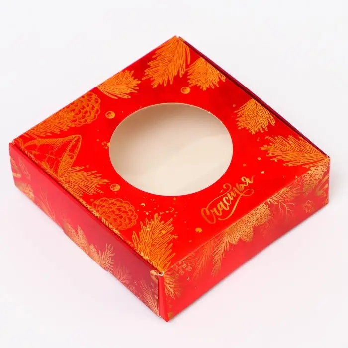 Подарочная коробка сборная с окном &laquo;Исполнения желаний&raquo;, 10&times;10&times;3 см