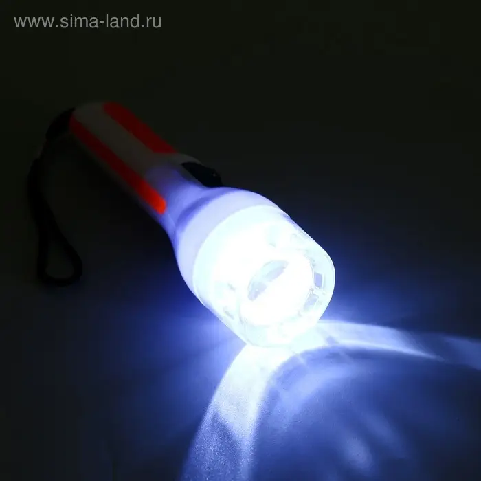 Фонарик брелок для ключей на кольце на подвеске &laquo;Яркая вставка&raquo;, 9.8&times;3&times;3 см, МИКС