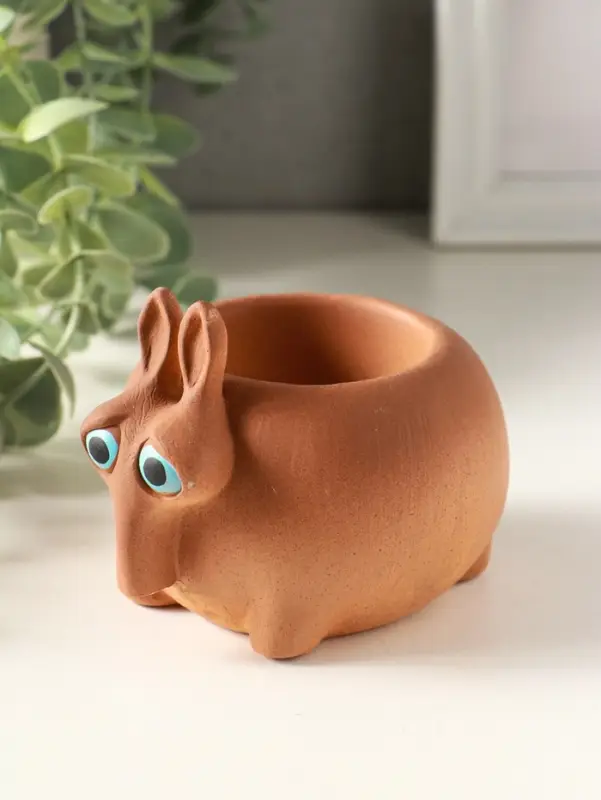 Подставка для мелочей &laquo;Медоед&raquo; 8&times;10&times;8 см, коричневый, гипс