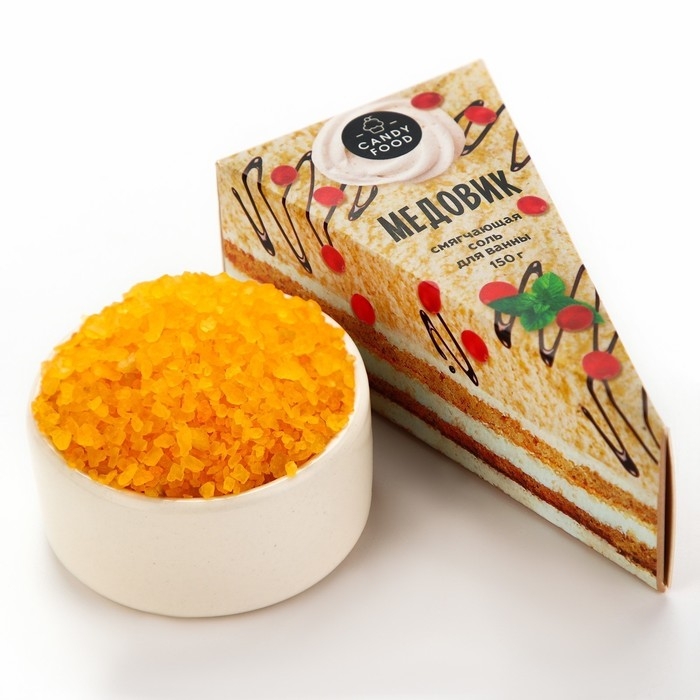 Соль для ванны, 150 г, аромат медовика, CANDY FOOD Соль для ванны, 150 г, аромат медовика, CANDY FOOD