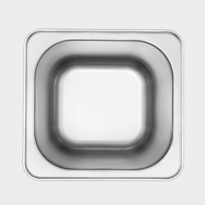 Гастроемкость 1/6 из нержавеющей стали, 150 мм, 17,5&times;16,5&times;14 см