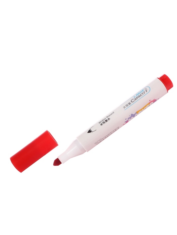 Фломастеры 12 цветов в пластиковом пенала, смываемые водой