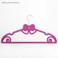 Плечики для одежды &laquo;Бант&raquo;, размер 44-46, флокированное покрытие, цвет МИКС