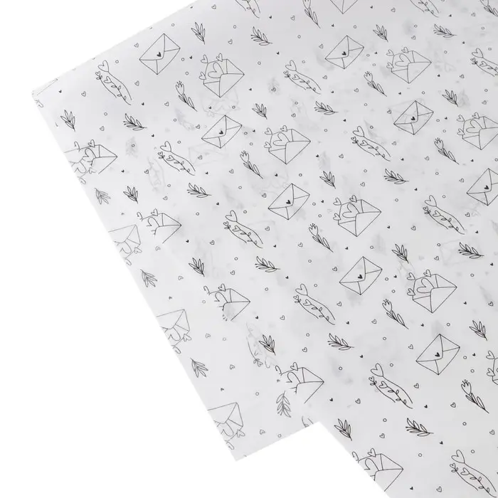 Бумага упаковочная тишью &laquo;Контурные ветки&raquo;, 50 х 70 см