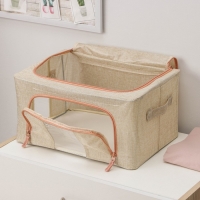 Кофр для хранения вещей &laquo;Моне&raquo;, 39&times;29&times;20 см, цвет бежевый