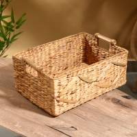 Корзина плетеная 45x30x20 см, водный гиацинт