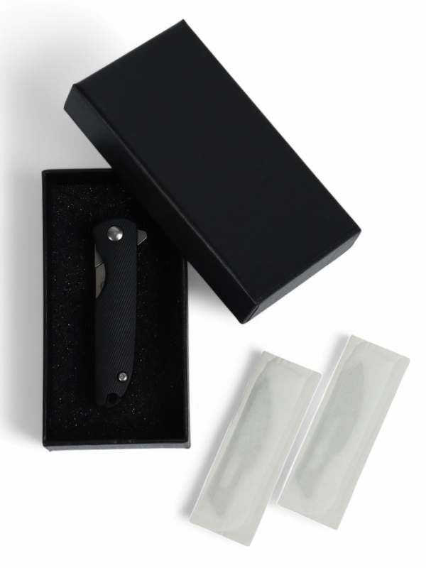 Нож туристический складной, 15см, клинок 55мм/0,4мм, со сменным лезвием