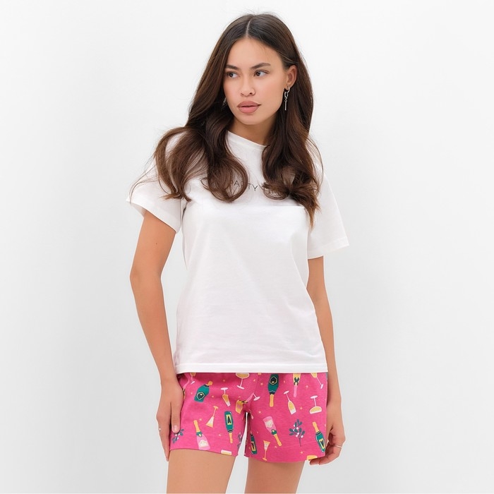 Пижама женская (футболка и шорты) KAFTAN Party time, размер 44-46 Пижама женская (футболка и шорты) KAFTAN Party time, размер 44-46