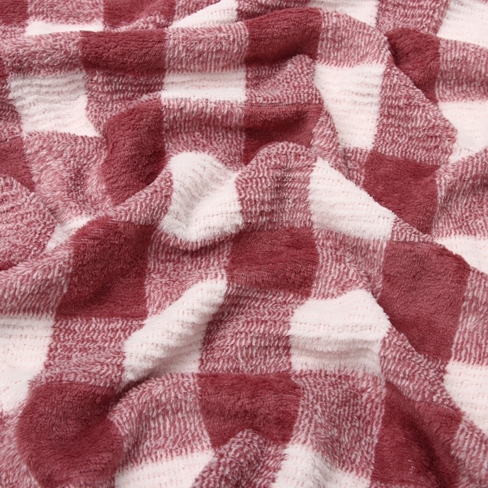 Полотенце банное Этель Полотенце банное Этель "Клетка", цв. розовый, 70х140 см, 100% п/э, 240 г/м2