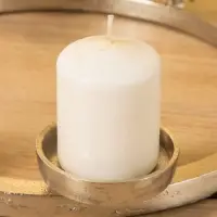 Подсвечник "Рождественский венок со снежинками" алюминий 32,5х32,5х11 см