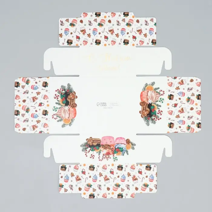 Коробка для кондитерских изделий с пластиковой крышкой &laquo;С Новым годом&raquo;, 12 х 6 х 11.5 см