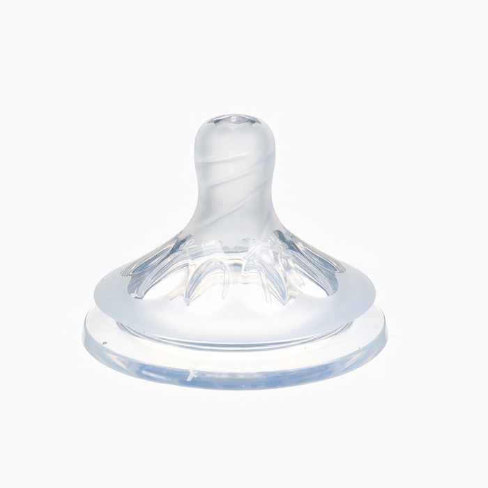 Соска на бутылочку M&B Natural, антиколиковая, от 6 мес., широкое горло &Oslash;50 мм., быстрый поток, 2 шт