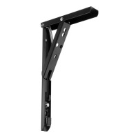 Кронштейн складной для столов и полок ТУНДРА, F001 , 2 шт., длина 250 мм., сталь, цвет черный   9703